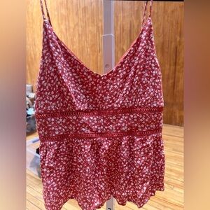 Miami Red Smocked Camisole